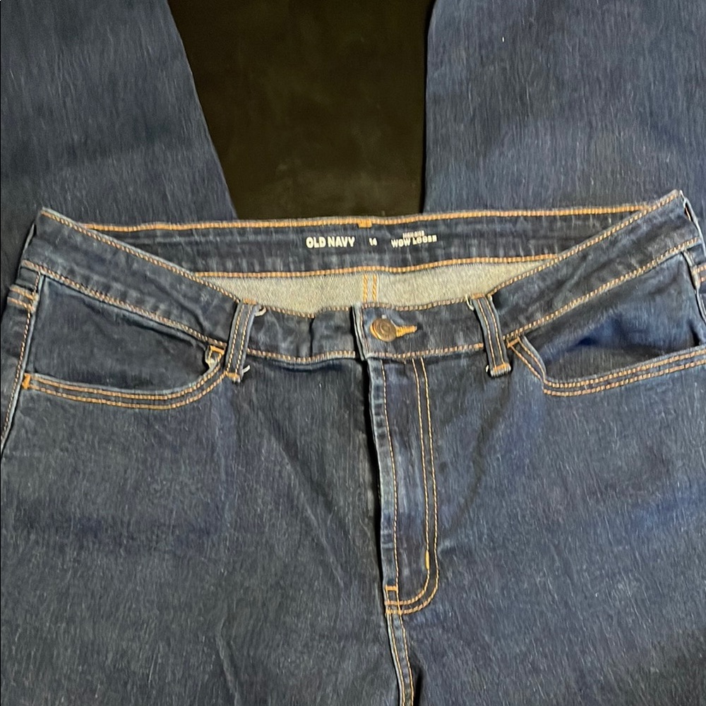 Old Navy Women’s Size 14 WoW Loose Blue Jeans 34 w 27 l